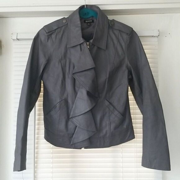 Genuine Leather Motorcycle Jacket, size 6 - Picture 1 of 11
